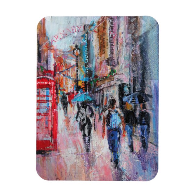 Rainy Day Carnaby Street Magnet (Vertical)