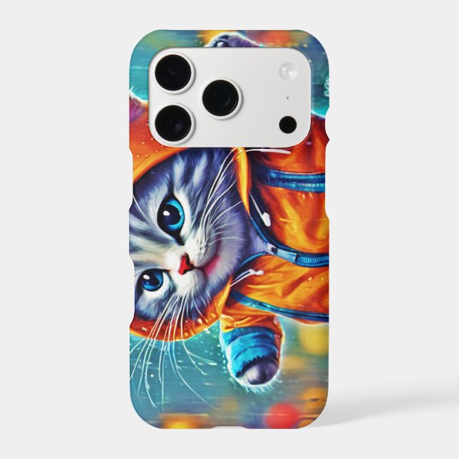Rainy Day Cat Dance Iphone Case (Back)