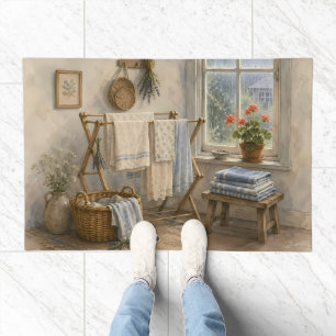 Rainy Day Cottage Laundry Room Doormat