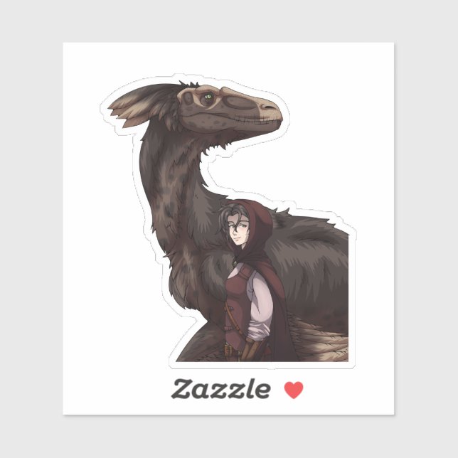 Rainy Day Dinosaur Sticker (Sheet)