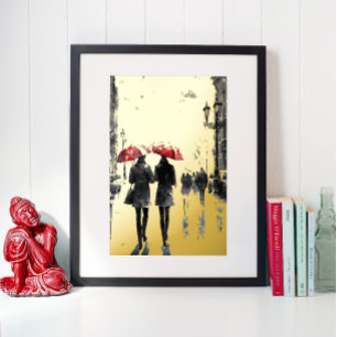 Rainy Day Downtown Foil Prints