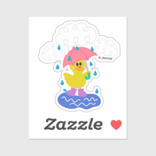Rainy Day Duck Sticker