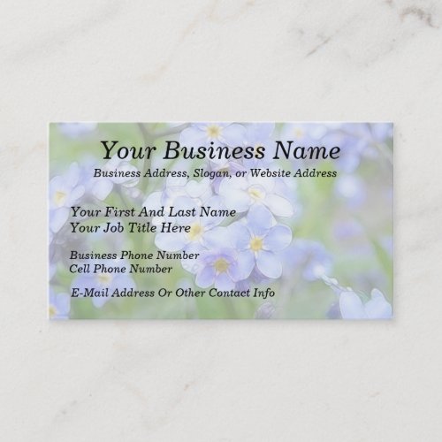 Rainy Day Forget Me Nots Business Cards