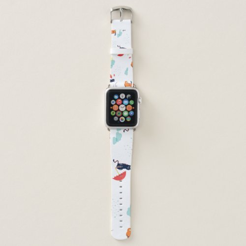 Rainy Day Friends Cat Dog Vintage Apple Watch Band