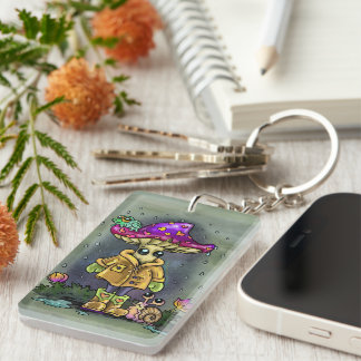 Rainy Day Friends Keychain