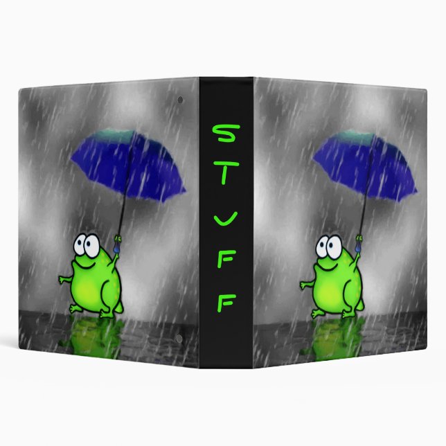 Rainy Day Frog Binder (Background)