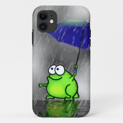 Rainy Day Frog iPhone 11 Case
