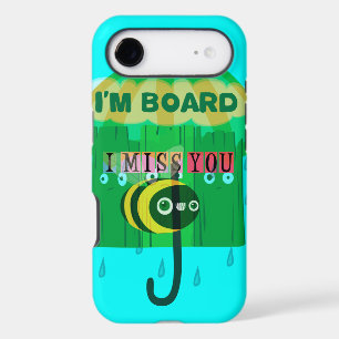 Rainy Day Fun: A Bee's Perspective. "I am board" iPhone 17 Air Case