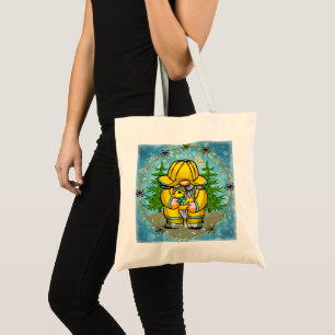 Rainy day gnome  tote bag