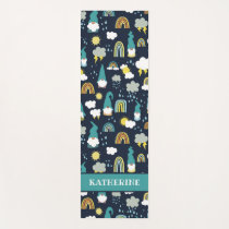 Rainy Day Gnomes Rainbow Kids Yoga Mat