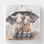 Rainy Day Goats  Wooden Box Sign