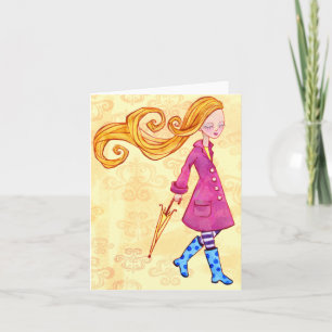 Rainy Day Greetings Card
