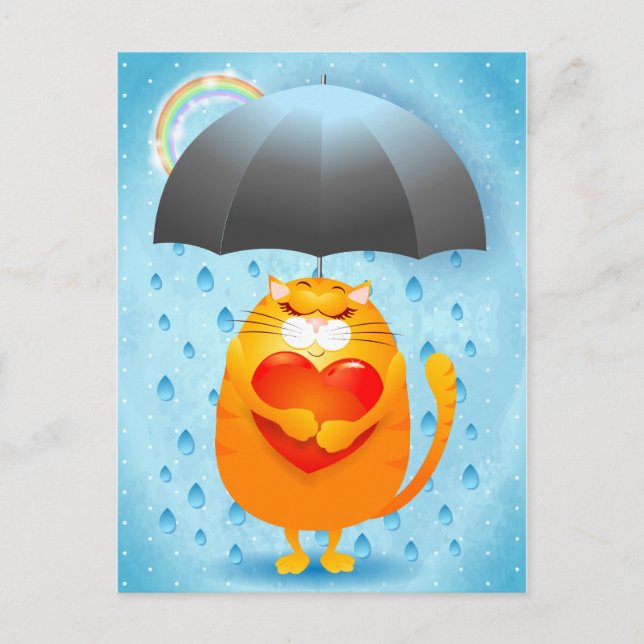Rainy Day Holiday Postcard (Front)