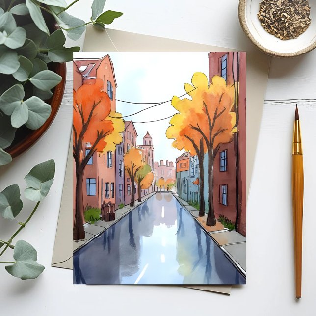 Rainy Day in Boston | Watercolor MA Travel Postcard (Creator Uploaded)