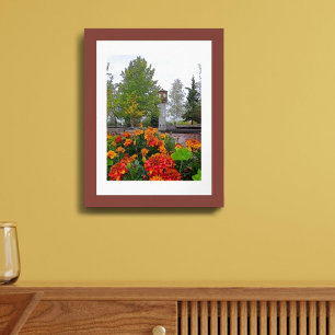 Rainy Day In Downtown Fairbanks, Alaska Photograph Framed Art