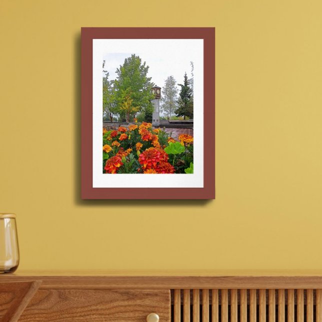 Rainy Day In Downtown Fairbanks, Alaska Photograph Framed Art (framed print on wall)