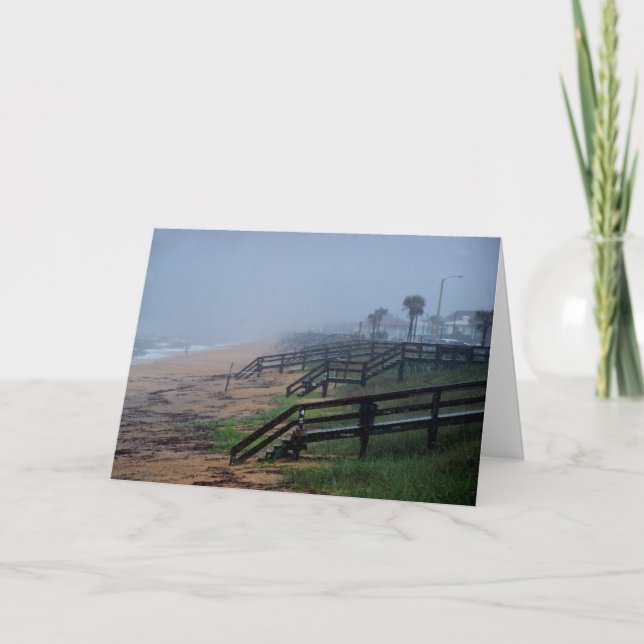 Rainy Day in Flagler Beach Florida Card (Front)