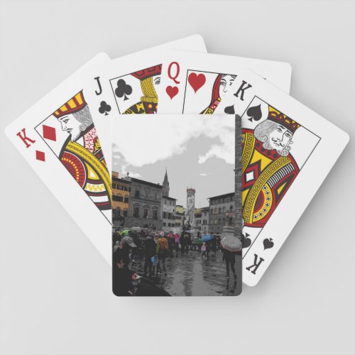 Rainy Day in Florence Italy Landscape Photography Playing Cards