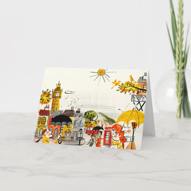 Rainy Day in London Card (Front)