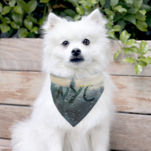 Rainy Day in NYC Skyscraper Pet Bandana Collar