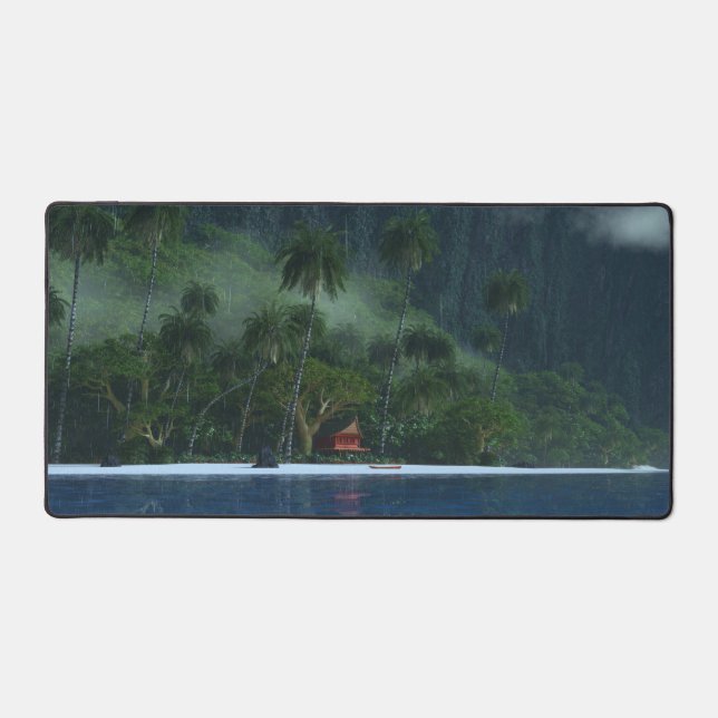 Rainy Day in Paradise Desk Mat (Front)