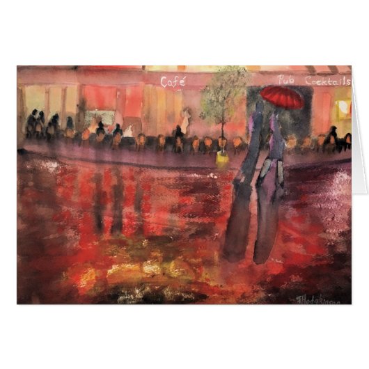 RAINY DAY IN PARIS CARD (Front Horizontal)