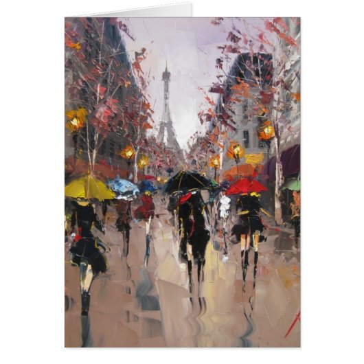 Rainy Day in Paris Cards (Front)