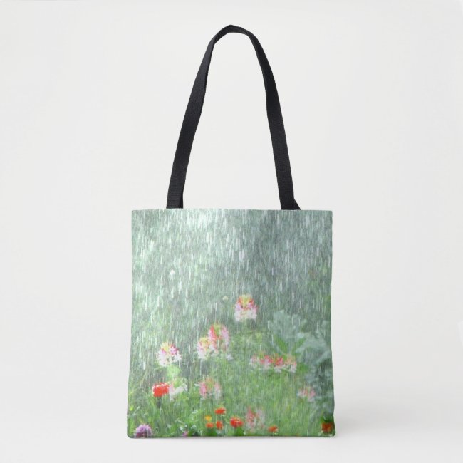 Rainy Day in the Flower Garden Tote Bag