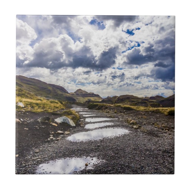 Rainy Day In Torres Del Paine NP Ceramic Tile (Front)