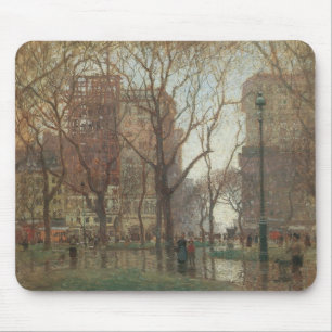 Rainy Day, Madison Square, New York, Paul Cornoyer Mouse Pad