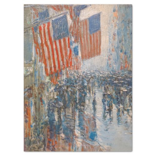 RAINY DAY ON 5TH AVENUE BY CHILDE HASSAM TISSUE PAPER