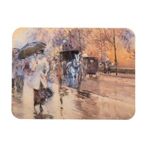 Rainy Day on Fifth Avenue New York City Magnet