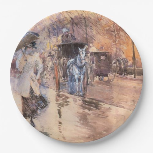 Rainy Day on Fifth Avenue New York City Paper Plates