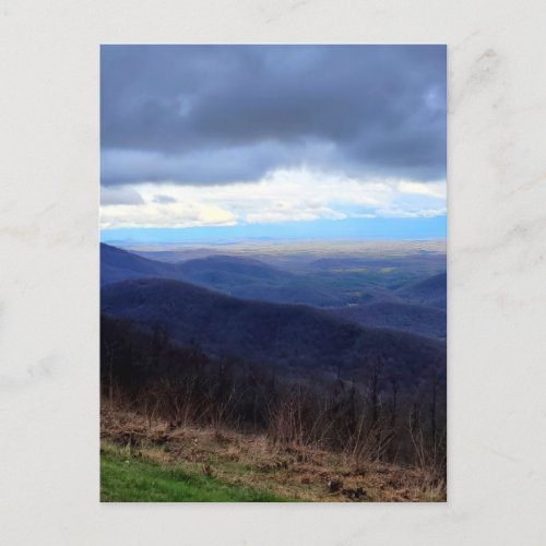 Rainy Day on Rock Castle Gorge Overlook Postcard