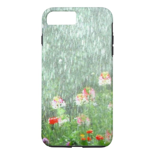 Rainy Day Summer Flower Garden iPhone Case