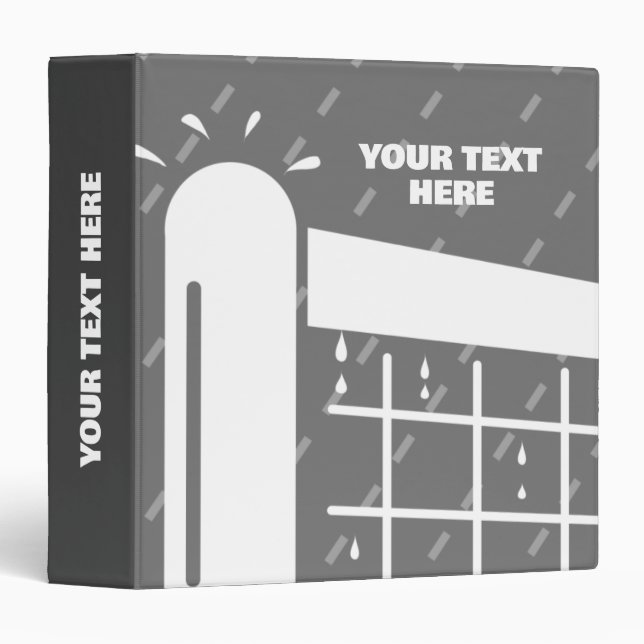Rainy day tennis court net pole custom binder (Front/Spine)