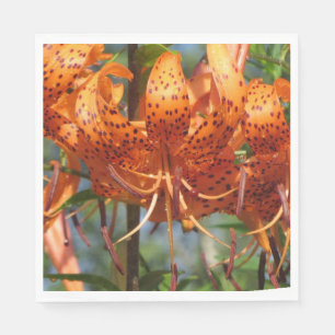 Rainy Day Tiger Lilies Paper Napkins