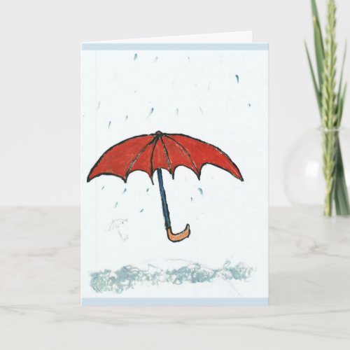 Rainy Day Umbrella Card