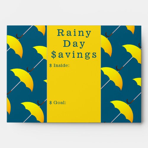 Rainy Day Umbrella Savings Budget Envelopes
