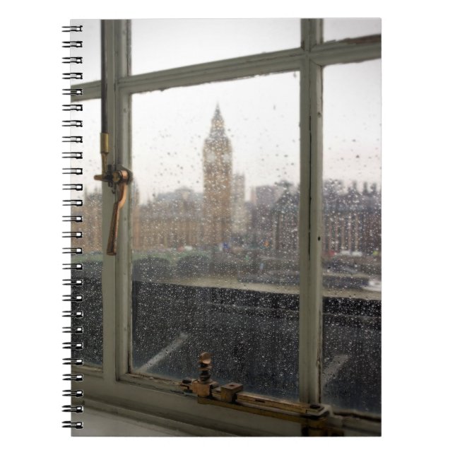 Rainy Day View on Big Ben - London Notebook (Front)