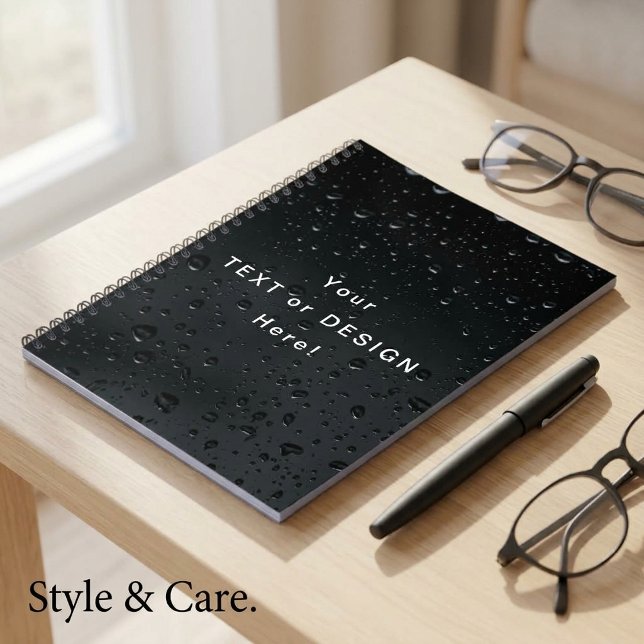 Rainy Day Wet Drops Notebook - Unique Design (Rainy Day Wet Drops Notebook - Unique Design)