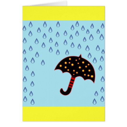 rainy day with umbrella cards (Front)