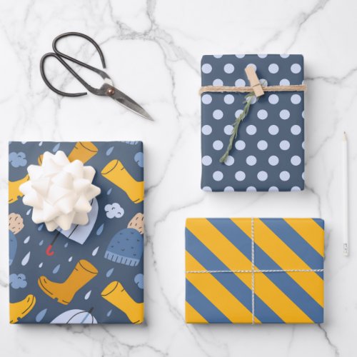 Rainy Day Wrapping Paper Set