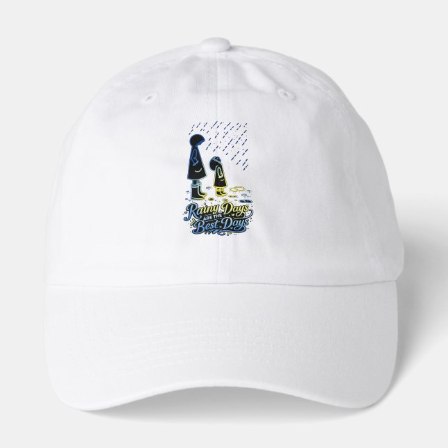 Rainy Days Are the Best Days Cute Umbrella Design  Hat (Front)