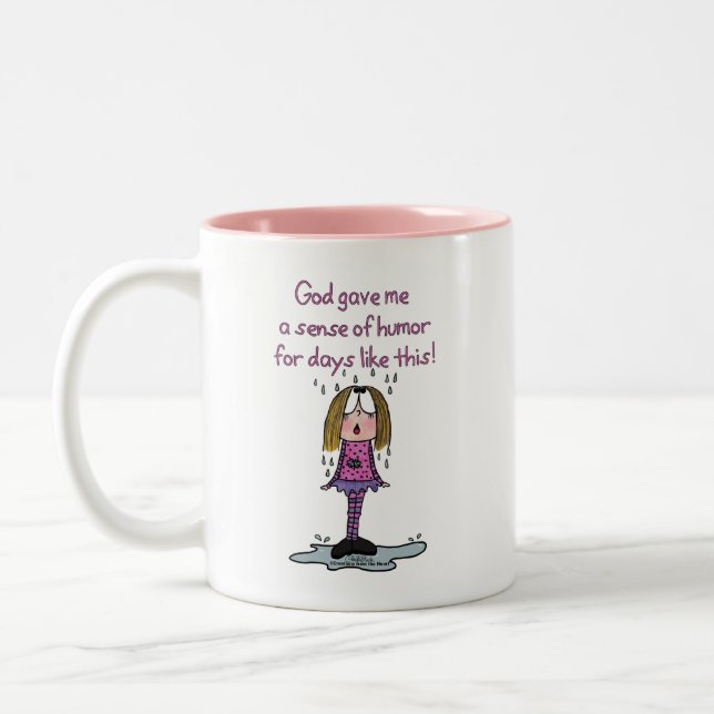 Rainy Days Two-Tone Coffee Mug (Left)