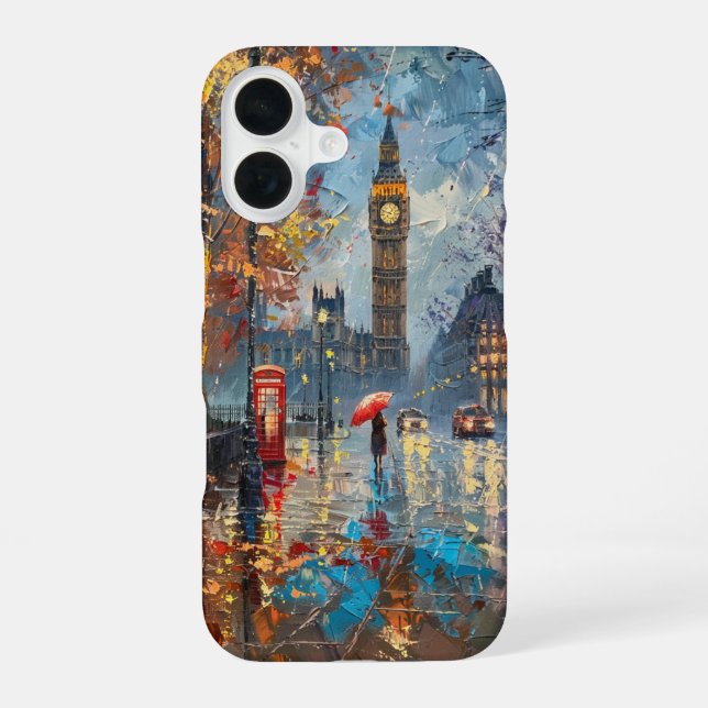 Rainy Evening in London iPhone Case (Back)
