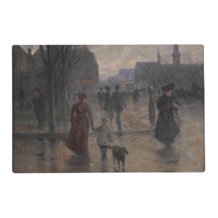 Rainy Evening on Hennepin Avenue, c.1902 Placemat