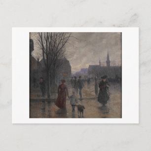 Rainy Evening on Hennepin Avenue, c.1902 Postcard