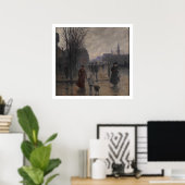 Rainy Evening on Hennepin Avenue, c.1902 Poster | Zazzle