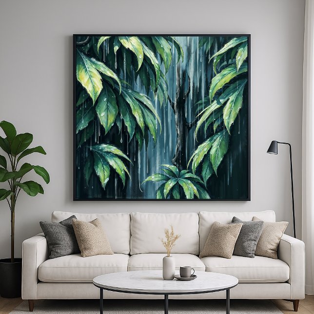 Rainy Forest -Tranquil Illustration Style Art Poster (Creator Uploaded)